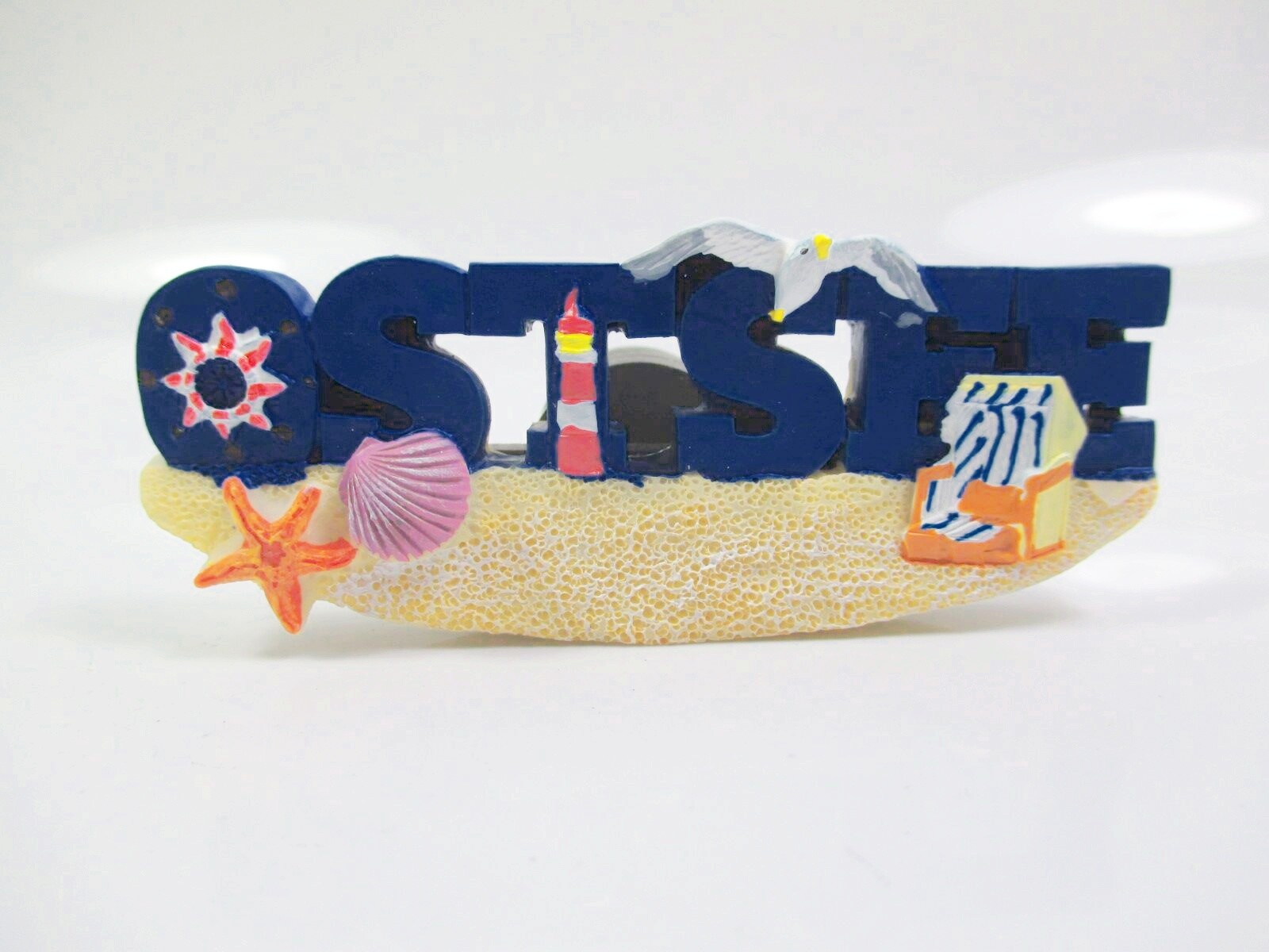 Baltic Sea Beach Chair Shell Starfish Premium Magnet Poly Souvenir Germany (118)