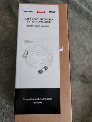 Lowrance 000-0119-83 Netzwerk Kabel; N2KEXT-25RD; 25' Nmea 2000 Verlängerung