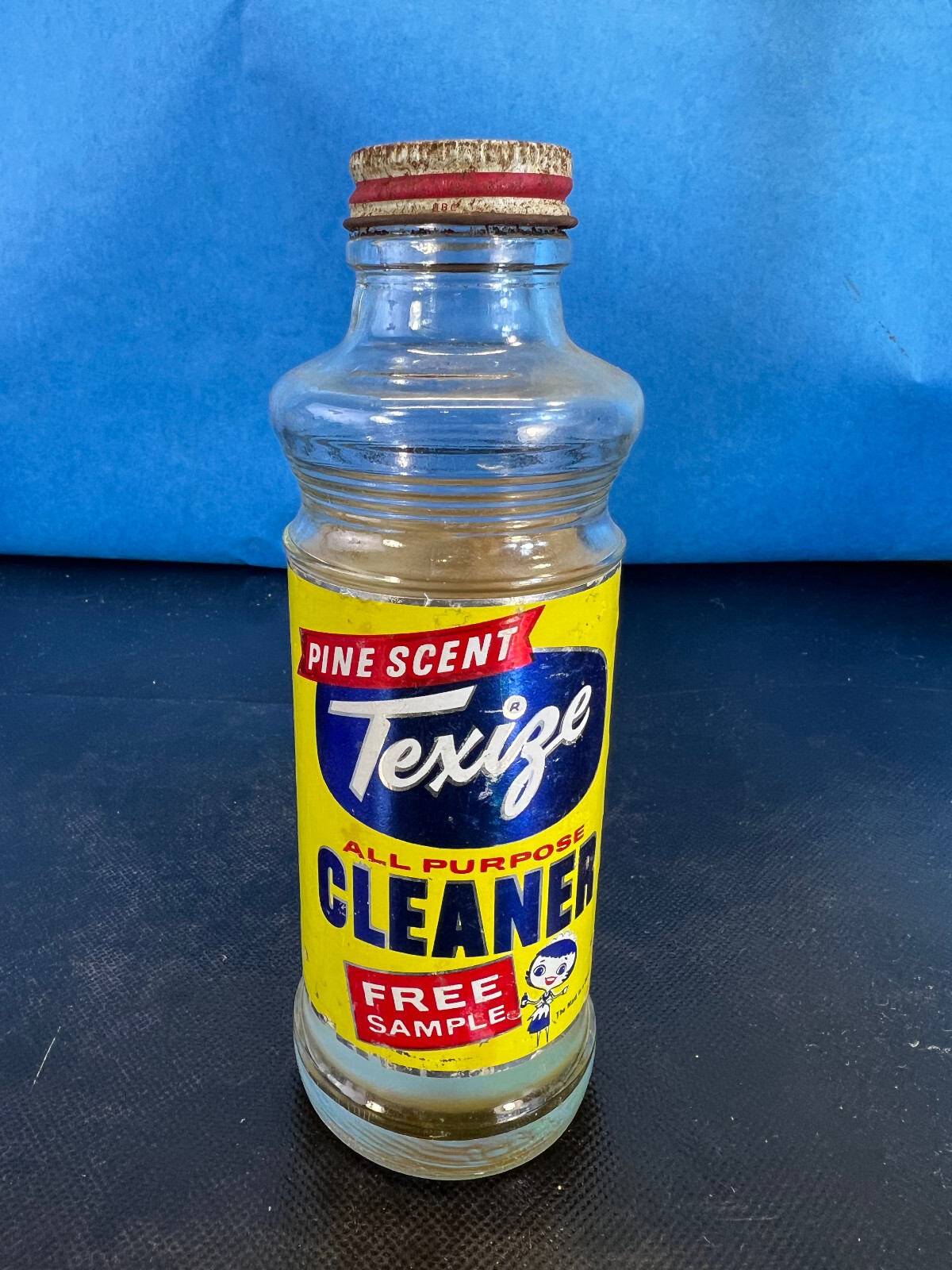 RARE Vintage Texize Free Sample Glass BOTTLE Pine Scent RETRO Old Label rare-vintage-texize-free-sample-glass-bottle-pine-scent-retro-old-label