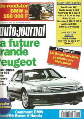L'AUTO JOURNAL N°05 LA SWAZTCHMOBILE / FORD PROBE 24V / MAZDA XEDOS 9 4WS / CLIO