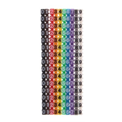 150 Pcs Cable Markers Colourful C-Type Marker Number Label For 1.5mm Wire