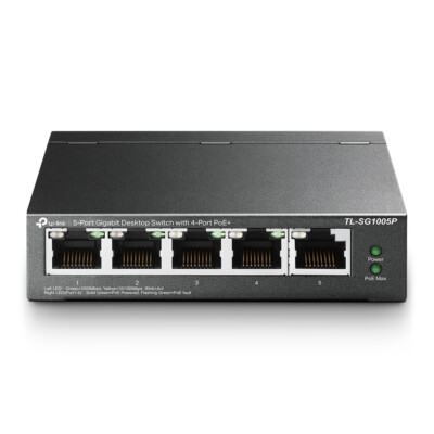 TPLink TLSF1005P NetzwerkSwitch Unmanaged Fast Ethernet 10100 Power over Etherne