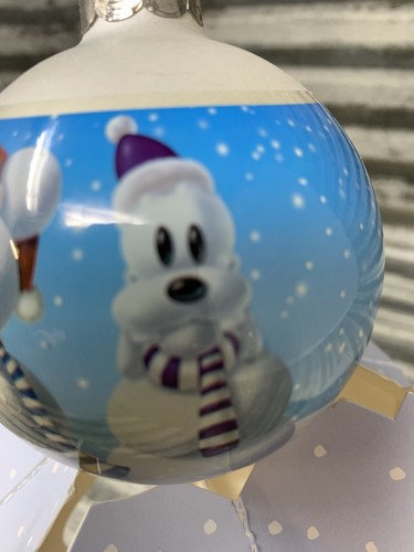 Disney Store 2001 Mickey-Donald-Pluto Christmas Ornament Glass Ball - Picture 4 of 5