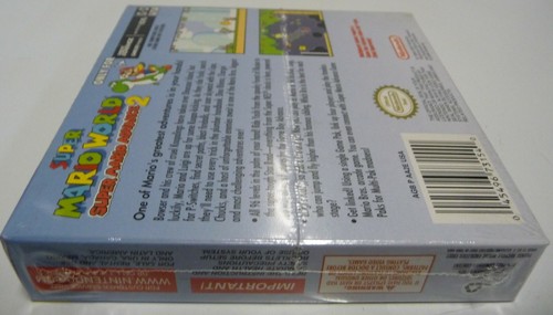 SUPER MARIO WORLD SUPER MARIO ADVANCE 2 GBA NTSC USA SEALED VGA WATA READY - Picture 7 of 11