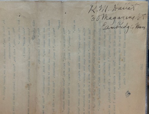 R. M. Hallet Typescript (1910) with Rejection Letter Signed by Theodore Dreiser - Picture 4 of 4