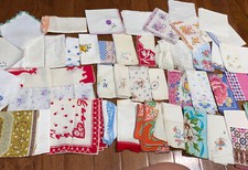 vintage hankerchiefs lot of 10 Random selection