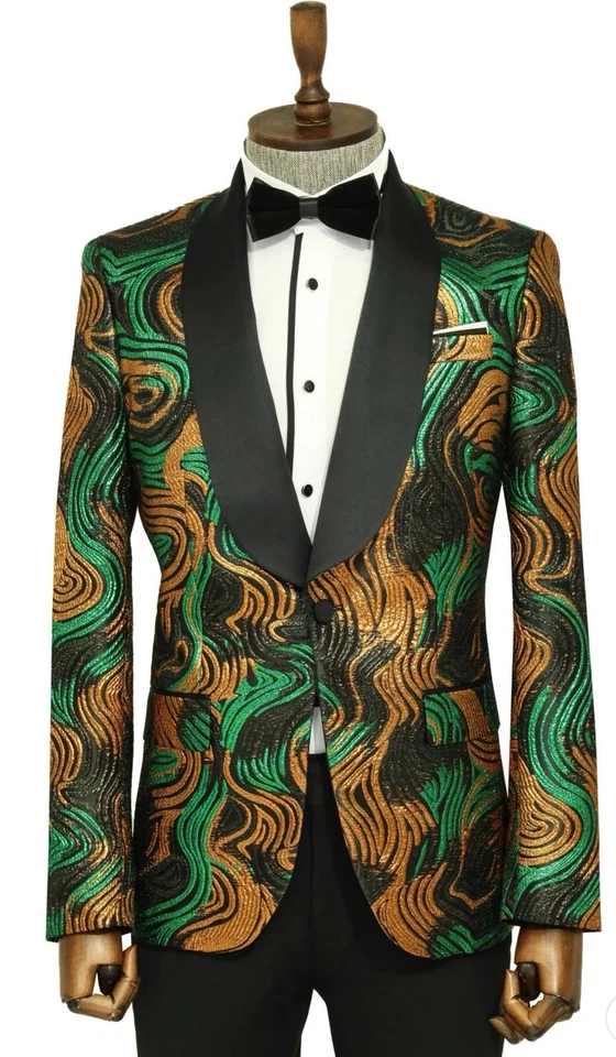 Chaqueta de Cena Brocado 38S Chal Chaqueta Esmoquin Nueva con Etiquetas Foto 2 de 4