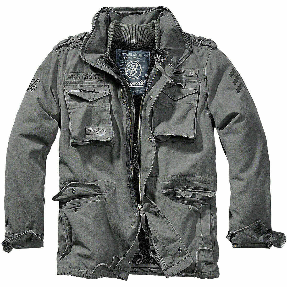 Brandit Warm Winter Parka Jacket Army Field M65 Cozy Lining Field giant Cotton