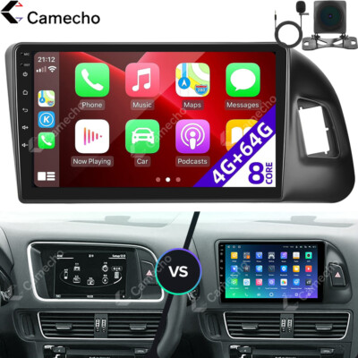 9'' 4G+64G CarPlay Android 15 Für Audi Q5 Autoradio GPS Navi Bluetooth RDS Kamera