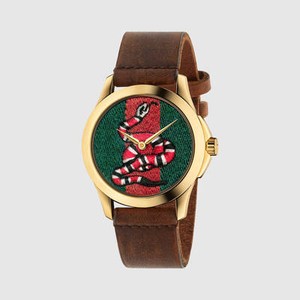 gucci watch leather