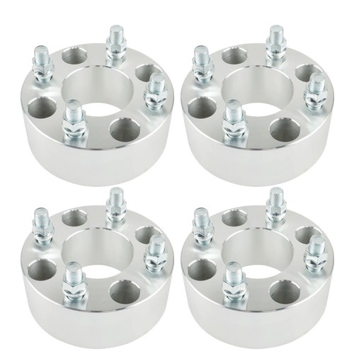 Wheel Spacers 2" 50mm 4x101.6mm Hub Bore 62mm Thread Size 1/2"x20 Silver 4Pcs US - Picture 4 of 8