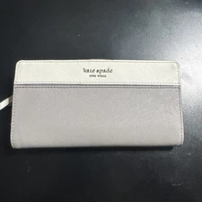 Kate Spade New York Women’s Wallet White & Grey Good Condition Barely Used