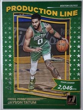 Jayson Tatum #10 Gold Press Proof #5/10 2022-23 Panini Donruss Production Line