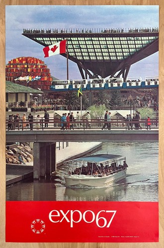 1967 EXPO67 EXPO 67 Montreal World’s Fair Poster Canadian Pavillion Vintage