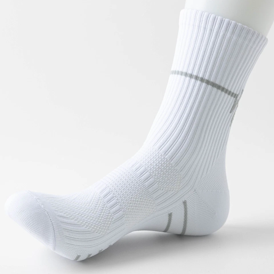 5Pairs Running Compression Socks for Men Crew Socks Sport socks Gray - Image 3 of 4