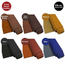 ELW Crazy Horse Leather 5-6 OZ (2-2.4mm) Full Grain Cowhide Handmade Leather