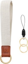 Stretchy Wristlet Key Chain Cute Woven Lanyard for Women Men Keys Phone ID