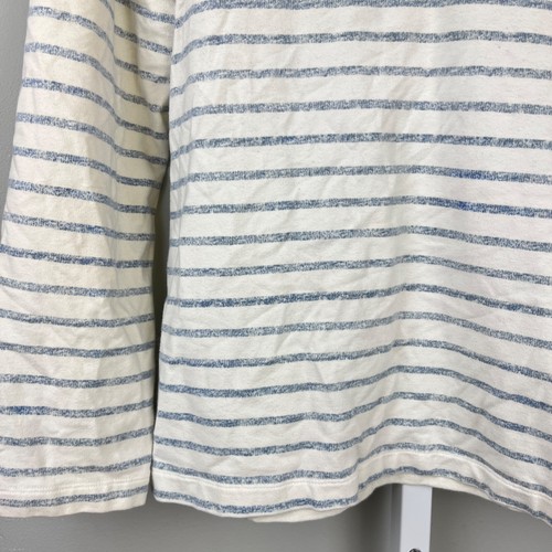 Talbots Shirt Top Womens M Blue White Stripe Collared Pullover Preppy Coastal - Picture 4 of 6