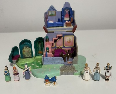 Polly Pocket Bluebird 1995 Disney Cinderella Stiefmutterhaus mit 8 Figuren