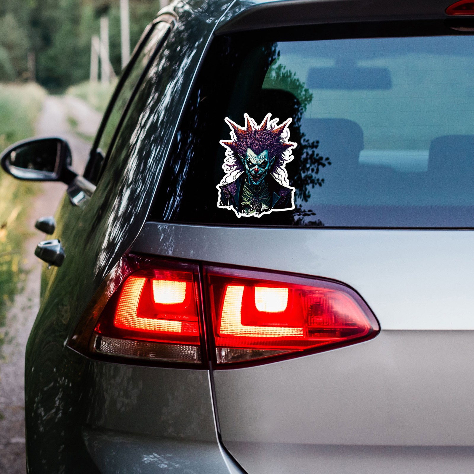 Scary Monster Clown - Vinyl Decal Sticker - Car Window Laptop - ebn11611