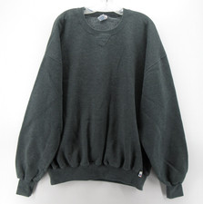 VINTAGE Russell Athletic Sweatshirt Men XXL Green Forest Pullover 90s Sportswear