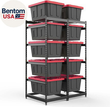 27 Gallon Storage Bin Rack Organizer Heavy-duty Tote Storage Rack 5-tier Stand