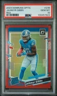 Jahmyr Gibbs Rookie /99 Red Prizm PSA 10 GEM MINT 2023 Donruss Optic #236 SSP RC