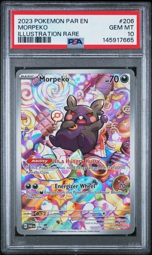2023 POKEMON PAR EN-PARADOX RIFT ILLUSTRATION RARE #206 MORPEKO PSA 10