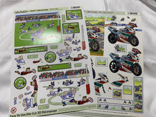 decoupage topper sheets boys football die cut and motorbikes