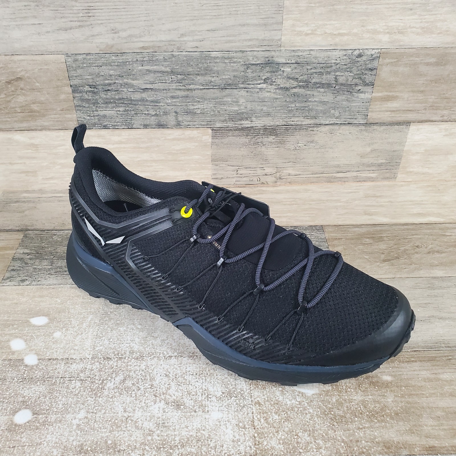 Salewa MS Dropline GTX Zapatos para Hombres Talla 12.5 Negro Amarillo Fluo Tenis para Senderismo