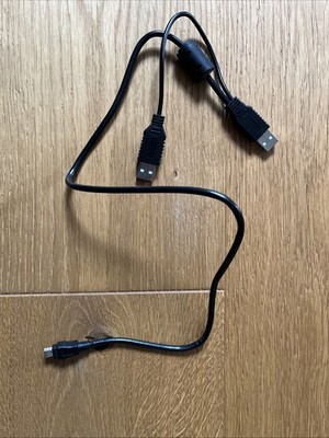 USB Ladekabel auf Mini USB 2x Normaler USB 60 Cm