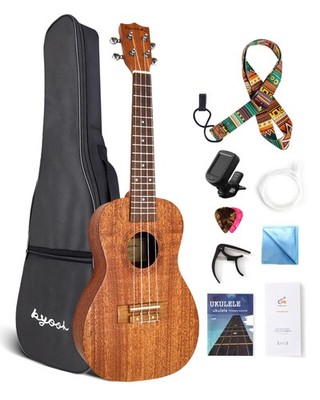 KYOOH 23 Inch Concert Ukulele All-in-One Mahogany Ukelele 23 inch, 