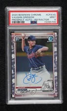 2020 Bowman Chrome Prospect Refractor /499 Vaughn Grissom PSA 9 MINT Auto 12fr