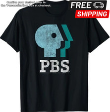 PBS Blue Teal and White Logo Public Broadcasting Service T-Shirt PBS Blue Teal and White Logo Public Broadcasting Service T-Shirt