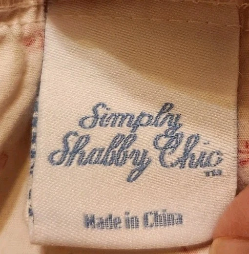 Simply Shabby Chic Mon Ami Twin Size Fitted Sheet Pink Floral Country Cottage  - Image 4 of 4