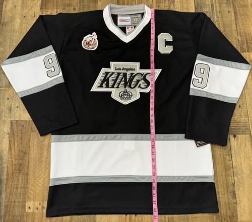 Mens Wayne Gretzky Los Angeles Kings CCM Throwback Jersey - Size XL (52) - Picture 7 of 9