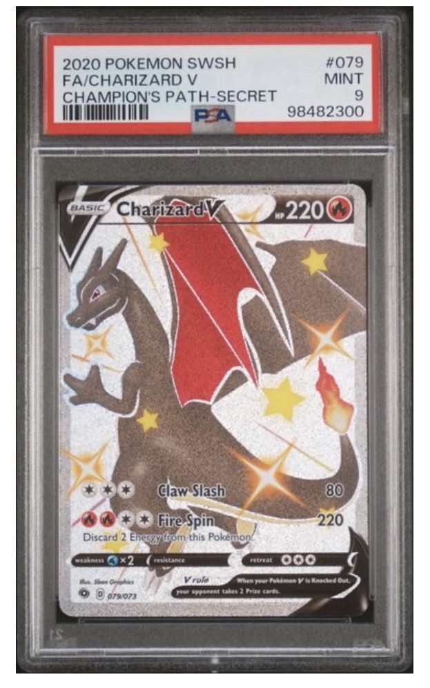 Charizard V 079/073 Champion's Path Secret Rare Full Art Holo PSA 9 2020