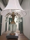  Brass And Glass Ornate Boudoir Table Lamp From Antique Chandeliere( Hand Done) — photo 3