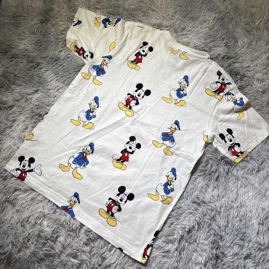 UNIQLO Mickey Mouse Donald Duck Print T Shirt M White Cream Black Red thumbnail 5