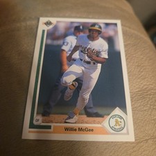 Willie McGee Oakland Athletics 1991 Upper Deck #584