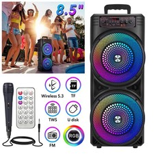 30W Bluetooth 5.3 Lautsprecher Musikbox Soundbox RGB Karaoke Party Subwoofer AUX