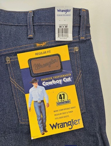 Wrangler Cowboy Cut Premium Performance 47MWZPW Reg Fit Jeans 36x30 Raw Denim - Picture 3 of 9