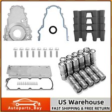 Fits 07-13 GM Chevy 4.8 5.3 LS Gen 4 Valley Cover Plate Lifters Timing Cover Kit