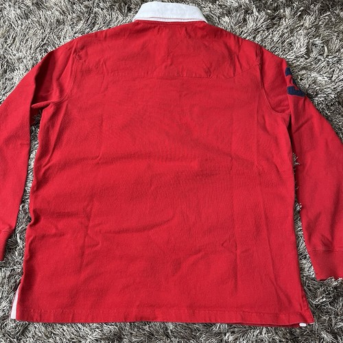 Camisa De Rugby Polo Ralph Lauren De Colección LS Para Hombre’s M Roja Jersey Big Pony Bordada - Imagen 12 de 18