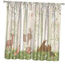 Kid Forest Animal Curtains, Woodland Animal 20.5"W x 45"L Pack of 2 Style-6
