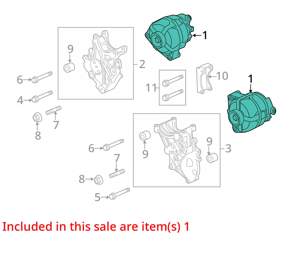 84143541 Alternator From 2018 Sierra Denali 7988728 - Image 3 of 4
