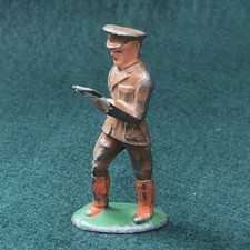 Vintage Barclay Manoil Lead Toy Soldier Officer Reading Orders