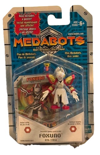 2001 Hasbro Medabots Foxuno KTN-11914 Action Figure Robot Carded
