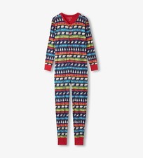 Hatley Little Blue House Kids 4T Multicolor Whimsical One Size Union Suit Pajama