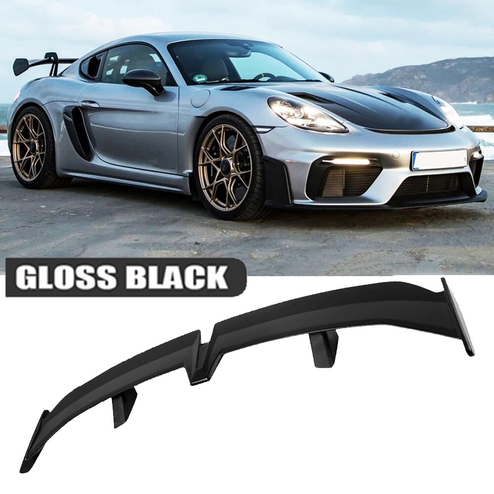 55" Rear Trunk Spoiler PRO Racing Rear Wing Gloss Black For Porsche Carrera GT